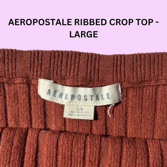 AEROPOSTALE RIBBED CROP TOP  - LARGE *Free with purchase* - Picture 3 of 3